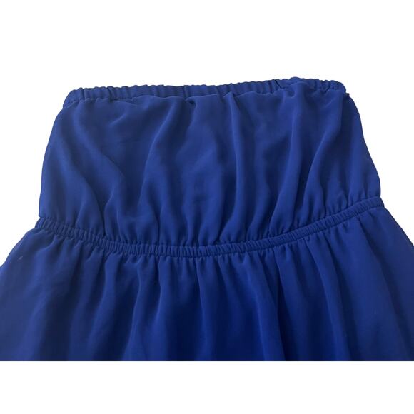 ONE CLOTHING STRAPLESS, FORMAL, EMPIRE WAIST, MAXI DRESS, WOMENS, S, SOLID BLUE - Picture 3 of 11